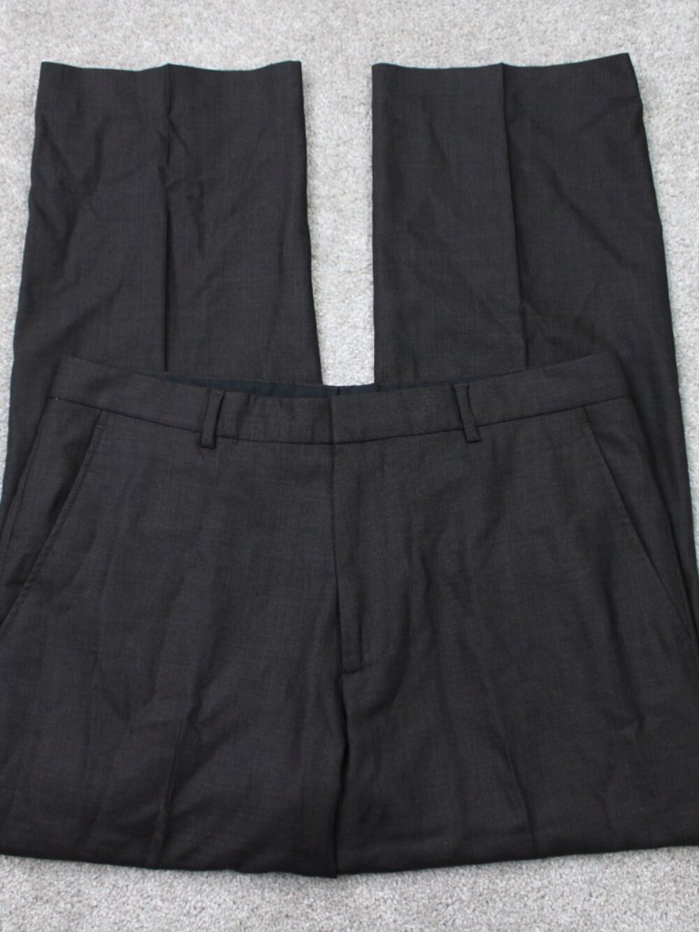 Banana Republic Pants Men 35x30 Brown Straight Fit Wool Flat Front Acetate Lined
